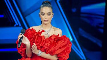 Elodie at the second evening of the 71 Sanremo Music Festival. Sanremo (Italy), March 3rd, 2021 (Photo by Marco Piraccini/Archivio Marco Piraccini/Mondadori Portfolio via Getty Images)