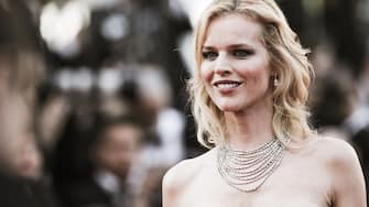 CANNES, FRANCE - MAY 11:  (EDITORS NOTE: Image has been digitally retouched) Model Eva Herzigova attends the screening of "Ash Is The Purest White (Jiang Hu Er Nv)" during the 71st annual Cannes Film Festival at Palais des Festivals on May 11, 2018 in Cannes, France.  (Photo by Vittorio Zunino Celotto/Getty Images for Kering)