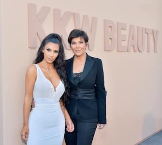 LOS ANGELES, CA - JUNE 30:  Kim Kardashian West (L) and Kris Jenner attend KKW Beauty Fan Event at KKW Beauty on June 30, 2018 in Los Angeles, California.  (Photo by Stefanie Keenan/Getty Images for ABA)