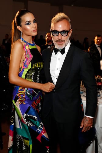 CANNES, FRANCE - MAY 24: Gianluca Vacchi and Sharon Fonseca attend theÂ Inaugural 'World Bloggers Awards' during the 72nd annual Cannes Film Festival on May 24, 2019 in Cannes, France. The 'World Bloggers Awards' is the worldâ  s first ever awarding ceremony for the best bloggers across 22 nominations. It unites and celebrates influencers and opinion leaders from around the world in various fields, taking their social input to the higher level. (Photo by John Phillips/Getty Images for World Bloggers Awards)