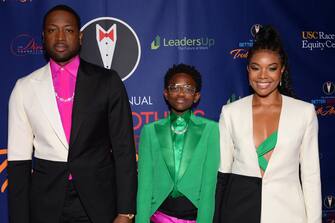 1211088188 LOS ANGELES, CALIFORNIA - MARCH 07: (L-R) Dwyane Wade, Zaya Wade and Gabrielle Union attend the Better Brothers Los Angeles 6th annual Truth Awards at Taglyan Complex on March 07, 2020 in Los Angeles, California. (Photo by Andrew Toth/Getty Images)