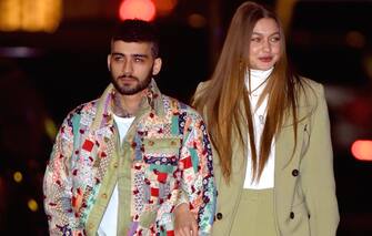 1193185448 NEW YORK, NY - JANUARY 11: Gigi Hadid and Zayn Malik show PDA after leaving a restaurant in NoHo celebrating a birthday on January 11, 2020 in New York City. (Photo by Robert Kamau/GC Images)