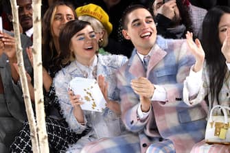 PARIS, FRANCE - MARCH 01: (EDITORIAL USE ONLY) Actress Maisie Williams and her boyfriend Reuben Selby attend the Thom Browne show as part of the Paris Fashion Week Womenswear Fall/Winter 2020/2021 on March 01, 2020 in Paris, France. (Photo by Pierre Suu/Getty Images)