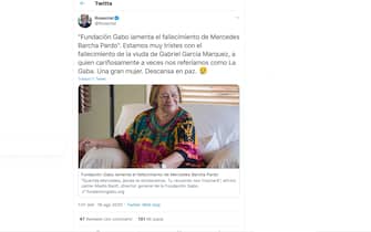 Morta Mercedes Barcha, la vedova di Garcia Marquez