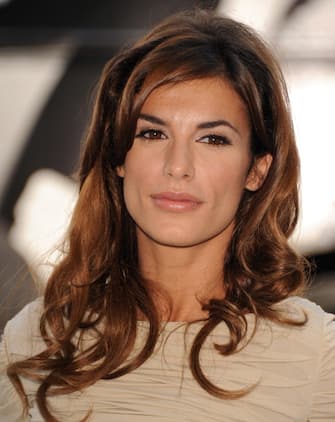 Elisabetta Canalis unveils a Naked Anti-Fur Ad for PETA on Rodeo Drive on September 13, 2011 in Beverly Hills, California.