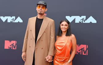 NEWARK, NEW JERSEY - AUGUST 26: Afrojack and Elettra Lamborghini attend the 2019 MTV Video Music Awards at Prudential Center on August 26, 2019 in Newark, New Jersey. (Photo by Jamie McCarthy/Getty Images for MTV)