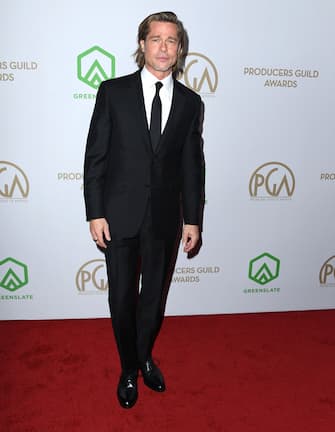 LOS ANGELES, CALIFORNIA - JANUARY 18: Brad Pitt arrives at the 31st Annual Producers Guild Awards at Hollywood Palladium on January 18, 2020 in Los Angeles, California. (Photo by Steve Granitz/WireImage)