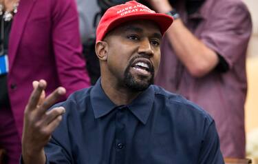 epa08528940 (FILE) - US entertainer Kanye West speaks during a meeting with US President Donald J. Trump in the Oval Office of the White House in Washington, DC, USA, 11 October 2018 (reissued 05 July 2020). West announced on twitter that he was 'running for president of the United States'. The US will hold presidential elections on November 3, 2020.  EPA/MICHAEL REYNOLDS *** Local Caption *** 54693752