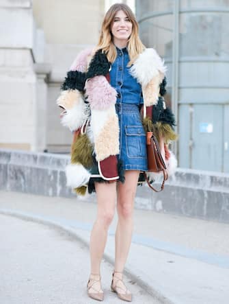 PARIS, FRANCE - MARCH 08: Veronika Heilbrunner poses wearing a Chloe total look on Day 6 of Paris Fashion Week Womenswear FW15 on March 8, 2015 in Paris, France.  (Photo by Vanni Bassetti/Getty Images)