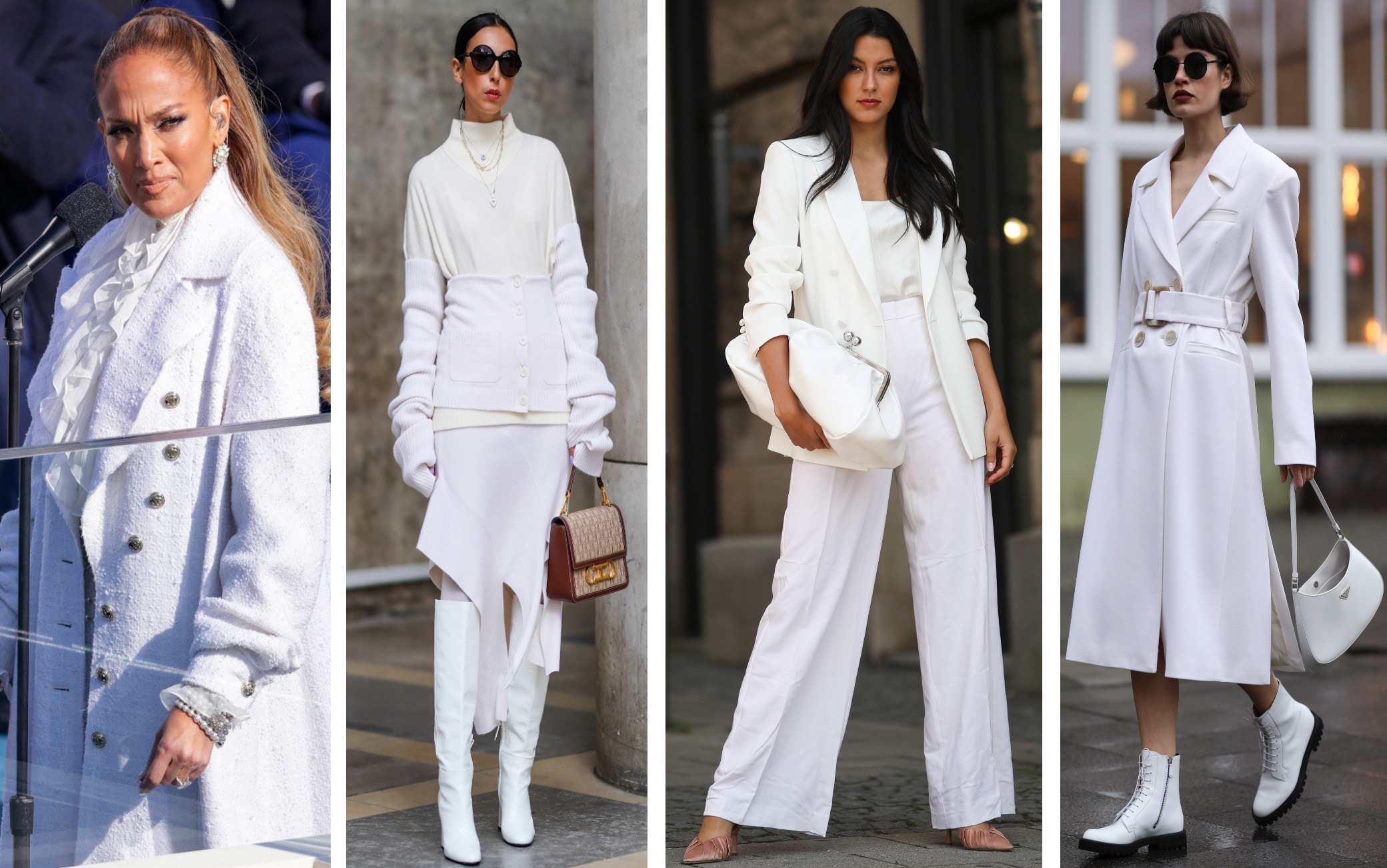 Look total white: come portare il bianco seguendo l'esempio di JLo  all'insediamento di Biden