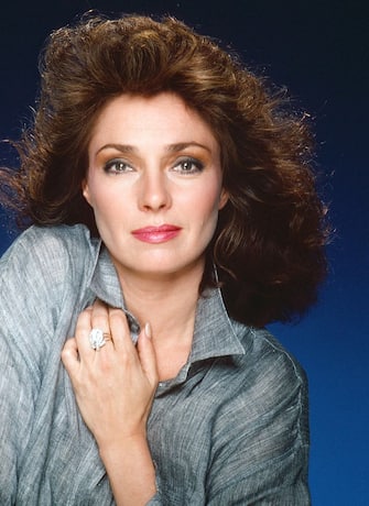 479826010 LOS ANGELES - 1983: Actress Jennifer O'Neill poses for a portrait in 1983 in Los Angeles, California. (Photo by Harry Langdon/Getty Images)