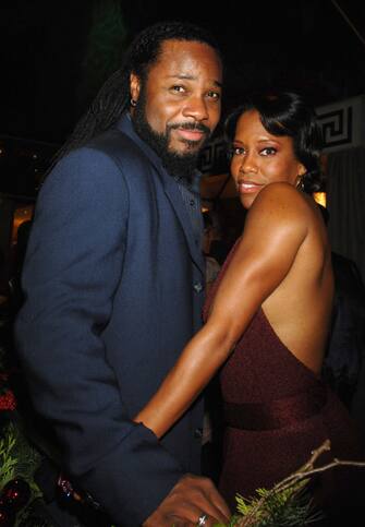Malcolm-Jamal Warner and Regina King at the "This Christmas" premiere after party at the Cinerama Dome on November 12, 2007 in Hollywood, California. (Photo by Jeff Kravitz/FilmMagic, Inc)