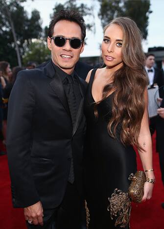 LOS ANGELES, CA - JANUARY 26: Musician Marc Anthony and TV personality Chloe Green attend the 56th GRAMMY Awards at Staples Center on January 26, 2014 in Los Angeles, California.  (Photo by Christopher Polk/Getty Images for NARAS)