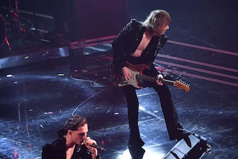 SANREMO, ITALY - MARCH 02: Maneskin band perform at the 71th Sanremo Music Festival 2021 at Teatro Ariston on March 02, 2021 in Sanremo, Italy. (Photo by Jacopo Raule / Daniele Venturelli/Getty Images)