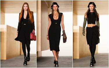 Moda, Versace sfila fuori calendario con Gigi e Bella Hadid. FOTO