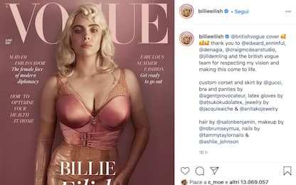 Billie Eilish posa con un nuovo look per la copertina di Vogue