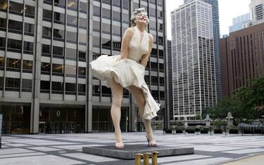 CHICAGO - JULY 25:  J. Seward Johnson's, "Forever Marilyn" statue sits at Pioneer Court in Chicago, Illinois on JULY 25, 2011.  (Photo By Raymond Boyd/Michael Ochs Archives/Getty Images)
