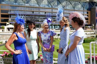 Racegoers ahead of day two of Royal Ascot at Ascot Racecourse. Picture date: Wednesday June 16, 2021. (Photo by Andrew Matthews/PA Images via Getty Images)