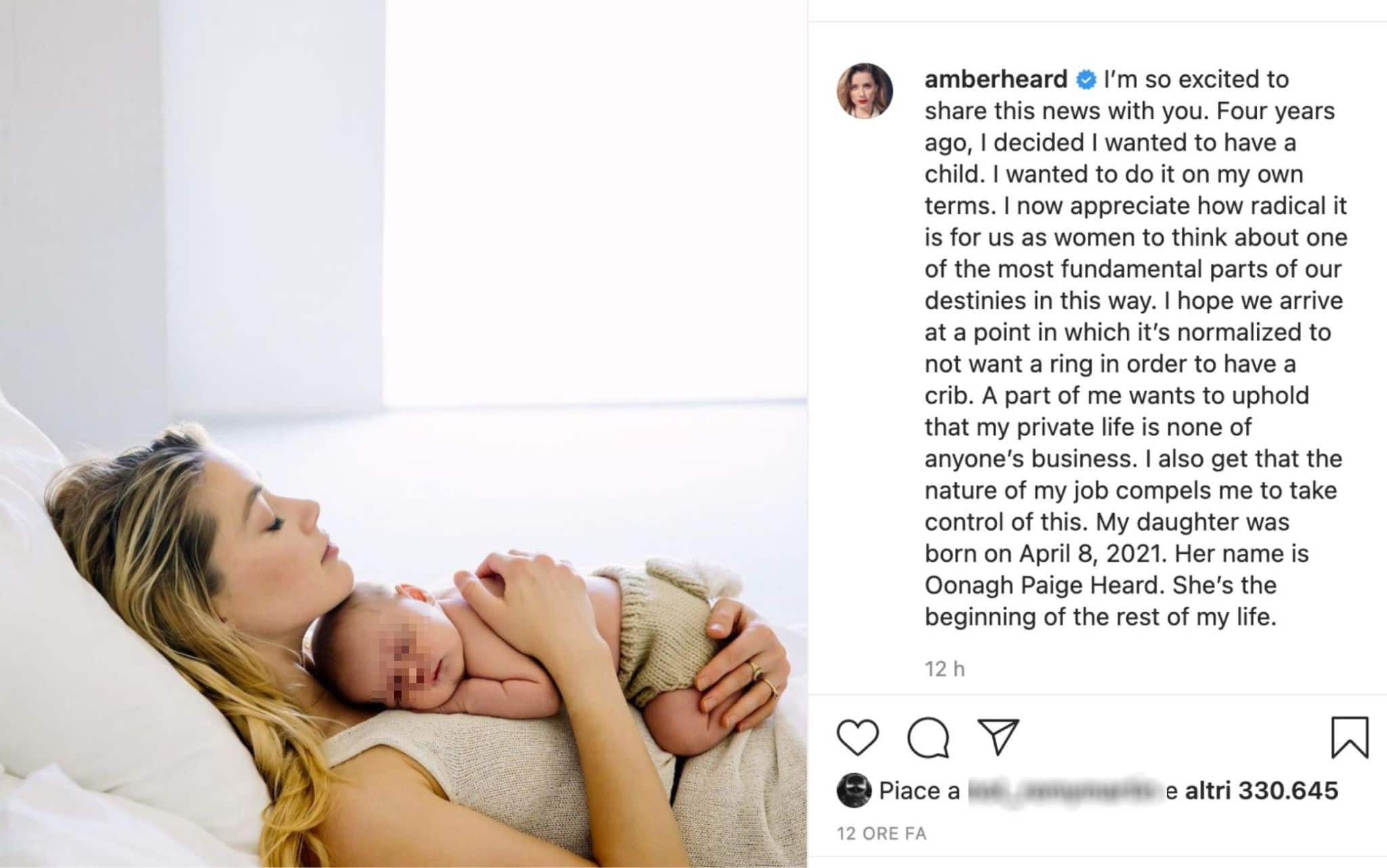 Amber Heard e la figlia