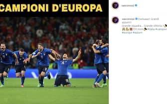 Esultanza Vasco Rossi vittoria Euro 2020