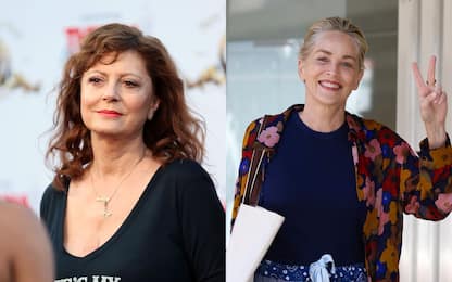 Sharon Stone e Susan Sarandon esultano per la vittoria dell’Italia