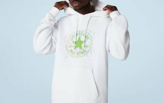 Chuck Taylor Patch Splatter Paint Pullover Hoodie Chuck Taylor Patch Splatter Paint Pullover Hoodie
