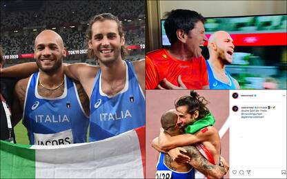 Olimpiadi Tokyo, doppio oro Tamberi-Jacobs: l'esultanza dei vip