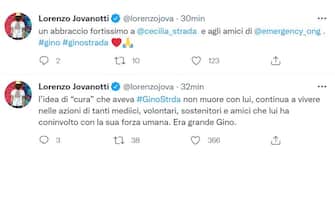 Il ricordo di Jovanotti per Gino Strada su Twitter