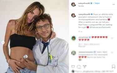 Valentino Rossi e Francesca Sofia Novello  aspettano una bimba