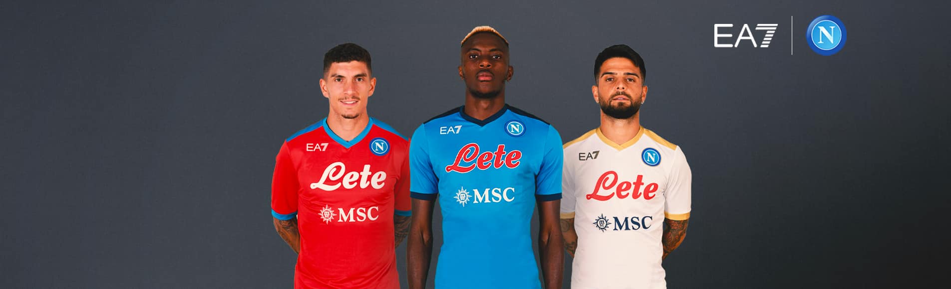Le tre maglie del Napoli 2021-22