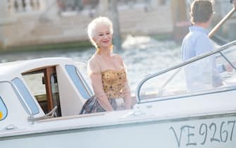 VENICE, ITALY - AUGUST 29: Helen Mirren is seen during the Dolce&Gabbana Alta Moda show on August 29, 2021 in Venice, Italy. (Photo by Jacopo Raule/Getty Images)