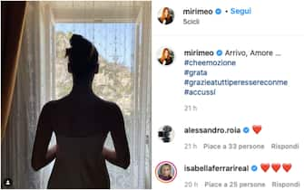 Miriam Leone prima del suo matrimonio in uno scatto pubblicato dall'attrice su Instagram