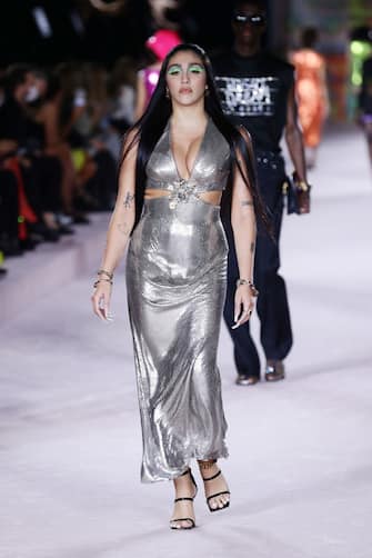 MILAN, ITALY - SEPTEMBER 24: Lourdes Maria Ciccone Leon walks the runway at the Versace fashion show during the Milan Fashion Week - Spring / Summer 2022 on September 24, 2021 in Milan, Italy. (Photo by Vittorio Zunino Celotto/Getty Images)