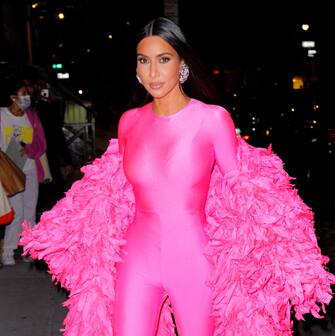 1345778701 NEW YORK, NEW YORK - OCTOBER 10: Kim Kardashian arrives at the afterparty for "Saturday Night Live" on October 10, 2021 in New York City. (Photo by Gotham/GC images)