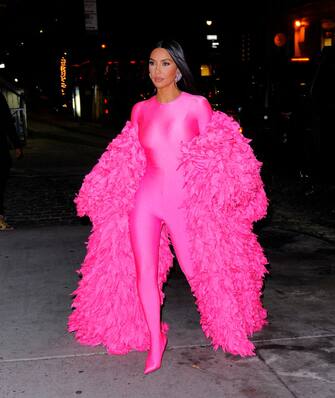 NEW YORK, NEW YORK - OCTOBER 10: Kim Kardashian arrives at the afterparty for "Saturday Night Live" on October 10, 2021 in New York City. (Photo by Gotham/GC images)