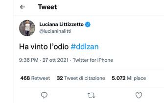 ddl zan affossato senato tagliola reazioni luciana littizzetto