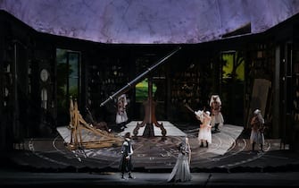 Una scena dell'opera La Calisto al Teatro alla Scala di Milano