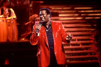 American Soul and R&B singer Luther Vandross performs onstage at the Aire Crown Theater, Chicago, Illinois, January 12, 1984. (Photo by Paul Natkin/Getty Images)