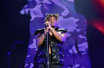 PHILADELPHIA, PA - AUGUST 31:  Juice Wrld performs at Made in America - Day 1 at Benjamin Franklin Parkway on August 31, 2019 in Philadelphia, Pennsylvania.  (Photo by Arik McArthur/WireImage)