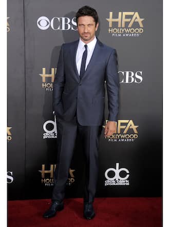 HOLLYWOOD, CA - NOVEMBER 14: Actor Gerard Butler arrives at the 18th Annual Hollywood Film Awards at The Palladium on November 14, 2014 in Hollywood, California.  (Photo by Gregg DeGuire/WireImage)