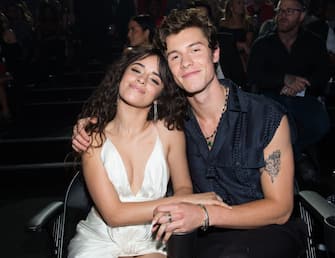 NEWARK, NEW JERSEY - AUGUST 26: Camila Cabello and Shawn Mendes attend the 2019 MTV Video Music Awards at Prudential Center on August 26, 2019 in Newark, New Jersey.  (Photo by John Shearer / Getty Images)