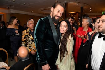 LOS ANGELES, CALIFORNIA - JANUARY 05: (L-R) Jason Momoa and Lisa Bonet attend HBO's Official 2020 Golden Globe Awards After Party on January 05, 2020 in Los Angeles, California. (Photo by Jeff Kravitz/FilmMagic for HBO)