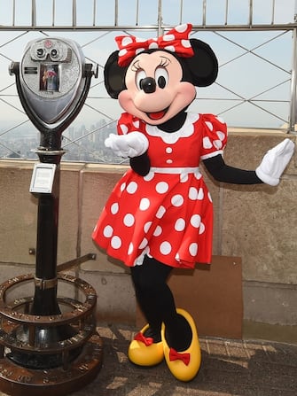 NEW YORK, NY - SEPTEMBER 05:  Minnie Mouse takes NYC visiting the Empire State Building to kick off her first ever NYFW visit on September 5, 2017 in New York City.  (Photo by Michael Loccisano/Getty Images for Disney)