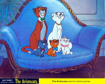 Kino. The Aristocats, USA, 1970, Regie: Wolfgang Reitherman, Katzen Zeichentrickfilm: die Aristocats posieren fÃ¼r ein Familienfoto. (Photo by FilmPublicityArchive/United Archives via Getty Images)