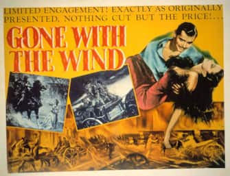 Gone With The Wind, poster, Clark Gable, Vivien Leigh, 1939. (Photo by LMPC via Getty Images)