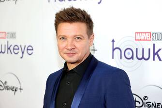 NEW YORK, NEW YORK - NOVEMBER 22: Jeremy Renner attends the Hawkeye New York Special Fan Screening at AMC Lincoln Square on November 22, 2021 in New York City.  (Photo by Theo Wargo / Getty Images for Disney)