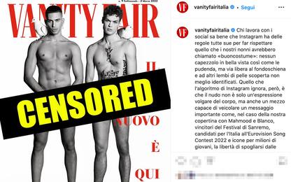 Vanity Fair, in copertina Mahmood e Blanco ma Instagram la censura