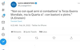 Luca Argentero su twitter