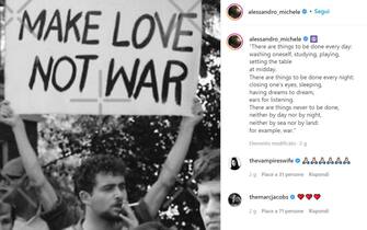 Il post su Instagram di Alessandro Michele per l'Ucraina