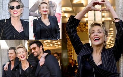 Sharon Stone a Milano tra moda e impegno. FOTO